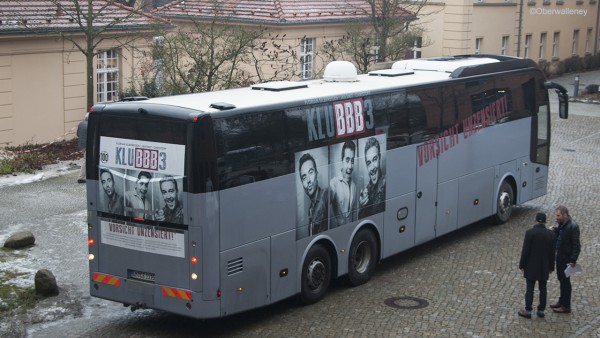 Klubbb3 Bus auf dem RBB Gelände in Potsdam